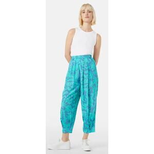 NWT Gorman Beach Bay Pants in Blue & Green Print AU 20/ US 16